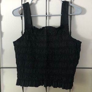 Everlane Black Square Neck Crop Tank